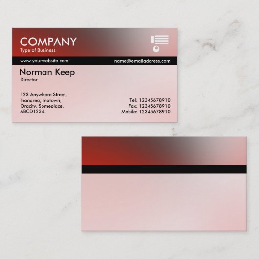 カラーテックス縞模様 – ソフトグラデーション名刺 名刺 (正面/裏面)