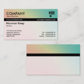 カラーテックス縞模様 – ソフトグラデーション名刺 名刺 (正面/裏面)