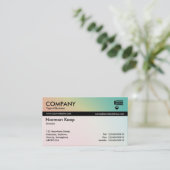 カラーテックス縞模様 – ソフトグラデーション名刺 名刺 (スタンド正面)