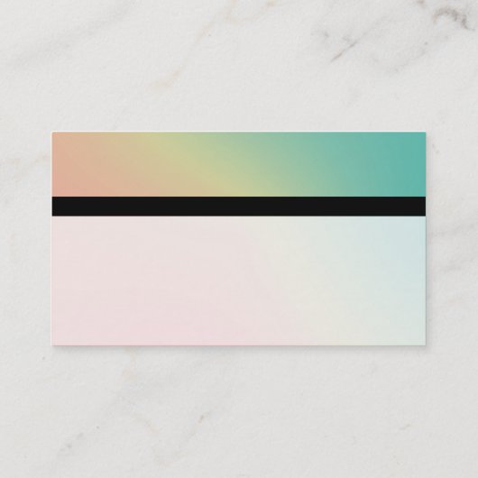カラーテックス縞模様 – ソフトグラデーション名刺 名刺 (裏面)