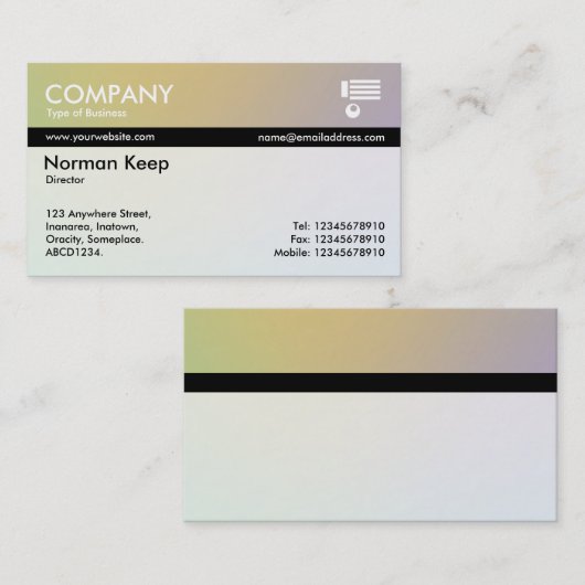 カラーテックス縞模様 – ソフトグラデーション名刺 名刺 (正面/裏面)