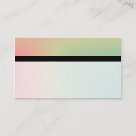 カラーテックス縞模様 – ソフトグラデーション名刺 名刺 (裏面)