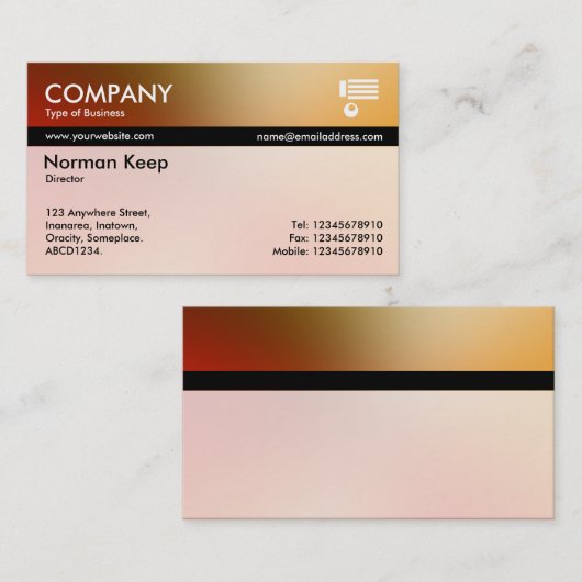 カラーテックス縞模様 – ソフトグラデーション名刺 名刺 (正面/裏面)