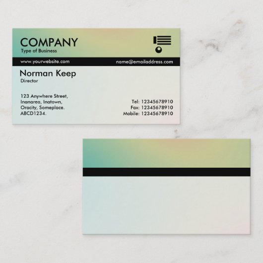 カラーテックス縞模様 – ソフトグラデーション名刺 名刺 (正面/裏面)