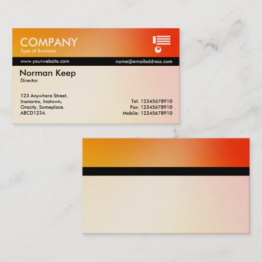 カラーテックス縞模様 – ソフトグラデーション名刺 名刺 (正面/裏面)