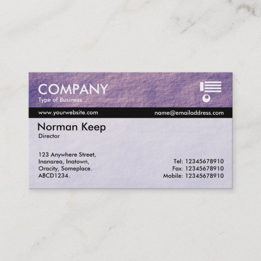 カラーテックス縞模様 – パープルプラネット 名刺 (正面)
