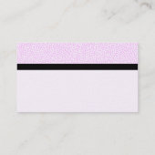 カラーテックス縞模様 – ランダムスポット淡い色の – ピンク 名刺 (裏面)
