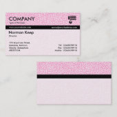 カラーテックス縞模様 – ランダムスポット – ピンク 名刺 (正面/裏面)
