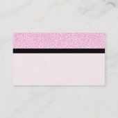 カラーテックス縞模様 – ランダムスポット – ピンク 名刺 (裏面)