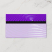 カラーテックス縞模様 – 同心円リングや輪 – 紫 名刺 (裏面)