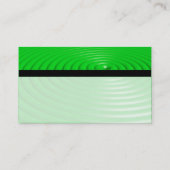 カラーテックス縞模様 – 同心円リングや輪 – 緑 名刺 (裏面)
