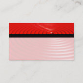 カラーテックス縞模様 – 同心円リングや輪 – 赤 名刺 (裏面)