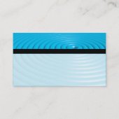 カラーテックス縞模様 – 同心円リングや輪 – 青 名刺 (裏面)
