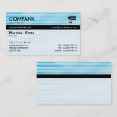 カラーテックス縞模様 – 波付き青 名刺 (正面/裏面)