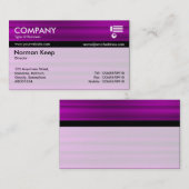 カラーテックス縞模様 – 紫ブラシ 名刺 (正面/裏面)