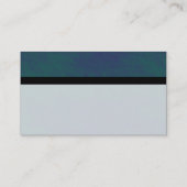 カラーテックス縞模様 – 繊細な緑と青のテックス 名刺 (裏面)