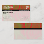 カラーテックス縞模様 – 赤と緑の抽象芸術 名刺 (正面/裏面)