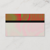 カラーテックス縞模様 – 赤と緑の抽象芸術 名刺 (裏面)