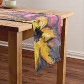 カラーテーポップ・アートのブルランナー ショートテーブルランナー (インサイチュ)