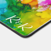 カラーデスクマットのスプラッシュ デスクマット (コーナー)