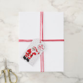 カラートーストのクリスマスサンタクロース ギフトタグ (より糸付き)