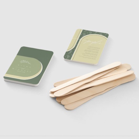 カラートーンウェディングパーティーまたはプログラムグリーンID901 ハンドファン (組立なし)