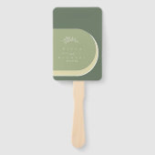 カラートーンウェディングパーティーまたはプログラムグリーンID901 ハンドファン (正面)