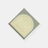 カラートーンユーカリ結婚プトゥスの愛Grn ID901 スタンダードカクテルナプキン (角)