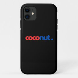 カラードココナッツタイポグラフィーアート iPhone 11 ケース