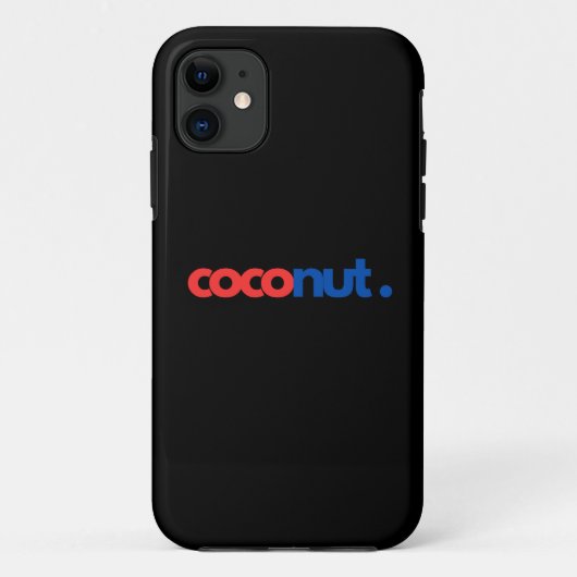 カラードココナッツタイポグラフィーアート Case-Mate iPhoneケース (裏面)