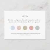 カラードット結婚の衣装ドレスコードエンクロージャカード エンクロージャーカード (正面)