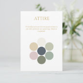 カラードット結婚セージの服飾ドレスコード エンクロージャーカード (スタンド正面)