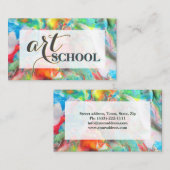 カラードプラスチーヌ美術学校 – アート先生カード 名刺 (正面/裏面)