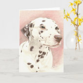 カラードペンシルのダラマティア カード (黄色い花)