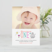 カラードードルズ1st誕生日パーティー招待状 | Kitty 招待状 (スタンド正面)