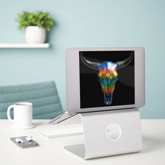 カラーニューメキシコ シール (デスク上のノートパソコン)