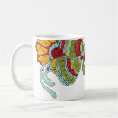 カラーハンドドローデザインコーヒーマグ コーヒーマグカップ (左)