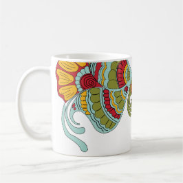 カラーハンドドローデザインコーヒーマグ コーヒーマグカップ