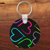 カラーハートキーチェーン キーホルダー (正面)