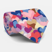 カラーハートパターン ネクタイ (ロール)