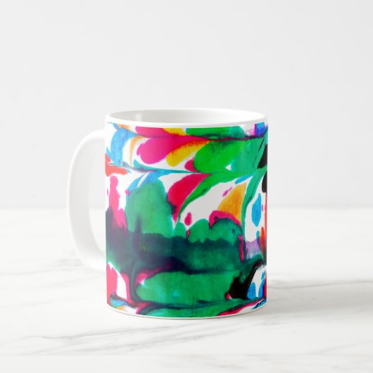 カラーハート コーヒーマグカップ (正面左)