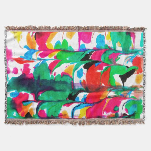 カラーハート スローブランケット (正面)