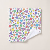 カラーハート バスタオルセット (ウォッシュタオル)