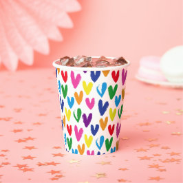 カラーハート 紙コップ
