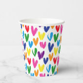 カラーハート 紙コップ (右)