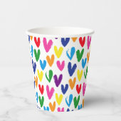 カラーハート 紙コップ (正面)
