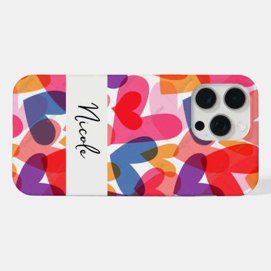 カラーハート iPhoneケース (裏面横)