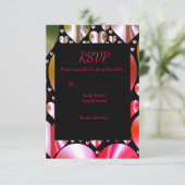 カラーハートrsvpレスポンスカード結婚式 出欠カード (スタンド正面)