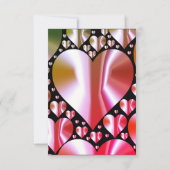 カラーハートrsvpレスポンスカード結婚式 出欠カード (裏面)