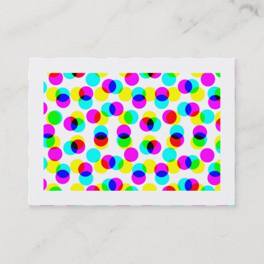 カラーハーフトーンパター縁どン(Color Halftone Pattern) 名刺 (正面)